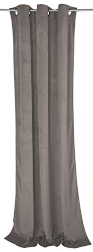 Tom Tailor T-French Velvet Ösenschal, Stoff, Schwarz, 135 x 245 cm von TOM TAILOR