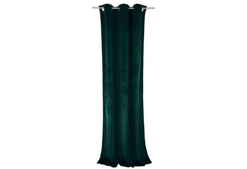 TOM TAILOR Vorhang French Velvet Blickdichter Ösenvorhang, Öse (1 St), Polyester, 135 x 245 cm in Dunkelgrün von TOM TAILOR