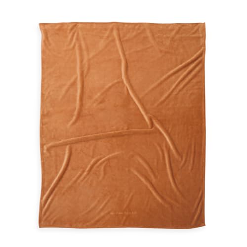 TOM TAILOR Wellsoft Decke, 150x200 cm, 100% Polyester/ Wellsoft, gesäumt mit Logostickerei, WELLSOFT BLANKET Orange (Warm Coral) von TOM TAILOR