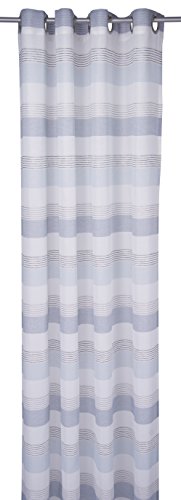 Tom Tailor T-Simple Stripes Ösenschal, Polyester, weiß/blau, 245 cm x 140 cm von TOM TAILOR