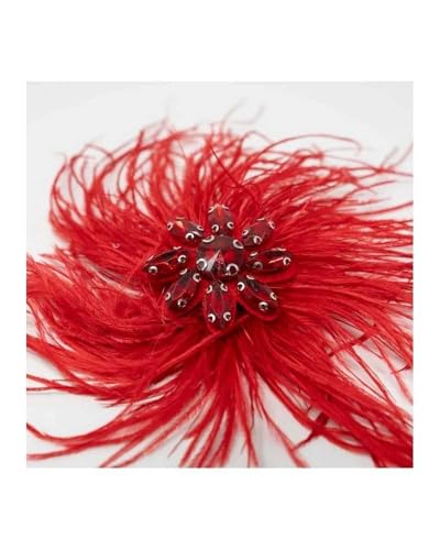 TOMASELLI MERCERIA Anwendung Mode Struck Feder mit Diadema Strass Form Blume - Rot von TOMASELLI MERCERIA