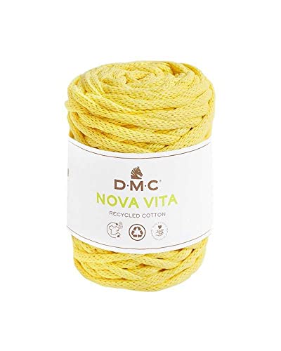 Nova Vita DMC Strickgarn für Makramee, Häkelnadeln, 250 g, Hellgelb von TOMASELLI MERCERIA