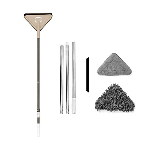 360 Grad Drehbar Einstellbar Dreieck-Reinigungs-Mopp Dreieckiger Sauberer Mopp Multifunktionaler Teleskop-Mikrofaser-Clean-Mop Rotierender Mopp Zum Reinigen Von Glas, Boden, Wandmöbeln Und Decken von TOMATION