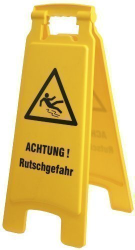 Hinweisschild "Achtung Rutschgefahr" Warnschild Aufsteller - NEU (308537) von CleanSV