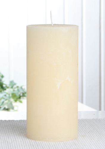 Rustik-Stumpenkerze, 15 x 7 cm Ø, creme von CandleCorner Rustik-Kerzen