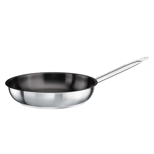 TOMGAST Beschichtete Bratpfanne Non-Stick | Durchmesser: 24 cm Höhe: 5 cm | Edelstahl 18/10 | Wandstärke 1 mm bis 1,2 mm | Dreischichtiger Aluminium-Stahlboden | Induktion von TOMGAST