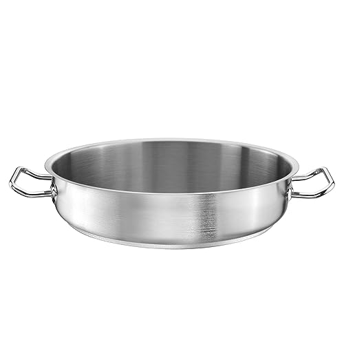 TOMGAST Servierpfanne Durchmesser: 32 cm Höhe: 7,5 cm Fassungsvermögen: 6 l | Edelstahl 18/10 | Wandstärke 1 mm bis 1,2 mm | 3-Schicht-Aluminium-Stahlboden | Induktion TOMGAST Servierpfanne Durchmesser: 32 cm Höhe: 7,5 cm Fassungsvermögen: 6 l | Edelstahl 18/10 | Wandstärke 1 mm bis 1,2 mm | 3-Schicht-Aluminium-Stahlboden | Induktion von TOMGAST