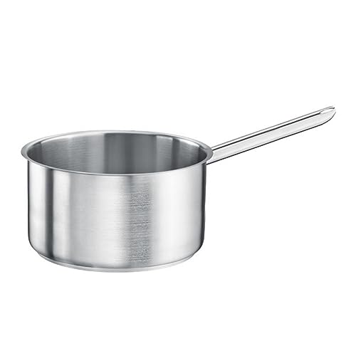 TOMGAST Stieltopf Durchmesser: 20 cm Höhe: 13 cm Fassungsvermögen: 4 l | Edelstahl 18/10 | Wandstärke 1 mm bis 1,2 mm | 3-Schicht-Aluminium-Stahlboden | Induktion von TOMGAST