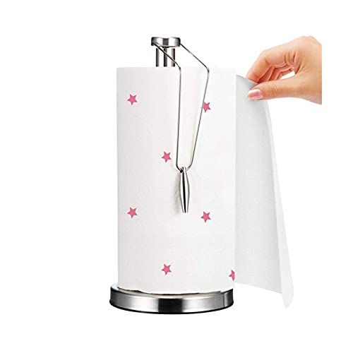 TOMYEUS Küchenrollenhalter Papierhandtuchhalter Edelstahl Vertikaler Papiertuchhalter mit Rutschfester Matte passt Standard- und Jumbo-Size-Rollen for die Küche Küchenrolle von TOMYEUS