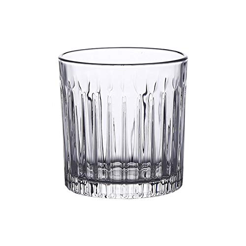 Wassergläser Gestreiftes Cocktail-Glas im japanischen Stil, Retro-Spirituag-Lassen, Bar spezielles klassisches Whiskyglas, Scotch-Wodka, Rum, Gin, Cognac für die heimische Küche ( Color : Clear ) von TOMYEUS