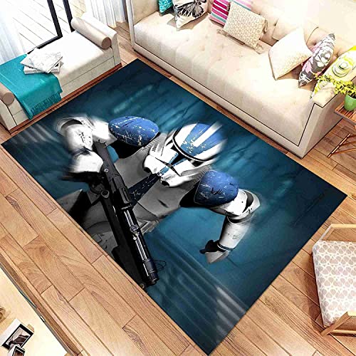 TONATO Kinderzimmer Teppich Star Wars 3D -Gedruckter Teppich Wohnzimmer Dekor krabbelte Matte Schlafzimmer Küchenteppich Badezimmer Matte,160 * 200cm von TONATO