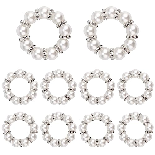 TONAUP 10 Stück Perle Serviettenschnalle, Diamant Serviettenringe Serviettenringschnallen für Tischdekoration Hochzeitsfeier Abendessen TONAUP 10 Stück Perle Serviettenschnalle, Diamant Serviettenringe Serviettenringschnallen für Tischdekoration Hochzeitsfeier Abendessen von TONAUP