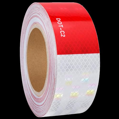 TONAUP Reflektorband Klebeband Warnband, 10M X 5CM Reflektorband Selbstklebend Warnklebeband Wetterfestes für Sicherheit Markierung Warnung LKW Motorrad Fahrrad Nacht Reflektor Streifen Tape von TONAUP