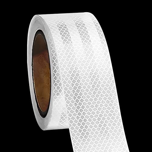 TONAUP Reflektorband Klebeband Warnband, 10M X 5CM Reflektorband Selbstklebend Warnklebeband Wetterfestes für Sicherheit Markierung Warnung LKW Motorrad Fahrrad Nacht Reflektor Streifen Tape von TONAUP