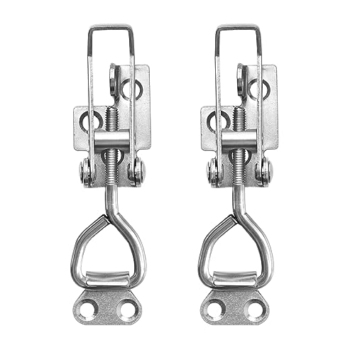 TONAUP Spannverschluss Edelstahl Set, 2 Stück M6 Klein Kniehebelspanner Kistenverschluss, Verstellbar Hebelverschluss Sicherheitsverschluss Kappenschloss für Schrank Tür Kisten TONAUP Spannverschluss Edelstahl Set, 2 Stück M6 Klein Kniehebelspanner Kistenverschluss, Verstellbar Hebelverschluss Sicherheitsverschluss Kappenschloss für Schrank Tür Kisten von TONAUP