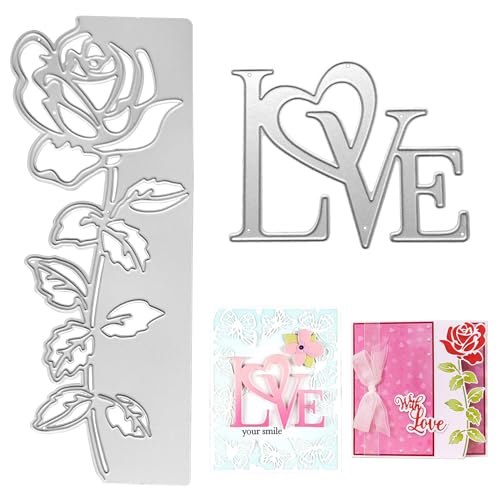 TONAUP Stanzschablonen, Prägeschablonen, Metall Stanzformen für DIY Scrapbooking handgefertigtes Geschenk Fotoalbum Scrapbook Dekor silber FJK101 von TONAUP