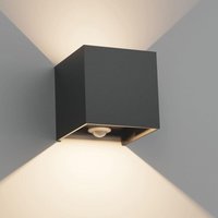 12W Außenwandleuchte mit Bewegungsmelder, IP65 Außen-/Innenwandbeleuchtung mit verstellbarem Abstrahlwinkel, Auf- und Ab-Wandleuchte, 3000K, Schwarz 12W Außenwandleuchte mit Bewegungsmelder, IP65 Außen-/Innenwandbeleuchtung mit verstellbarem Abstrahlwinkel, Auf- und Ab-Wandleuchte, 3000K, Schwarz von TONCHEAN