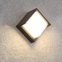 12W IP65 Schwarze quadratische LED-Wandleuchte mit Abdeckung - Kaltweiß 6000K - 6500K von TONCHEAN