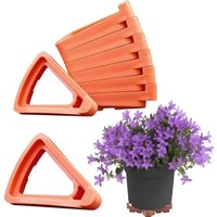 24 atmungsaktive dreieckige Untersetzer für Blumentöpfe – unsichtbare Untersetzer – für drinnen und draußen – groß (9 cm) von TONCHEAN