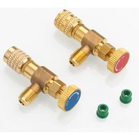 Tonchean - 2er-Pack Schnellkupplung Kältemittel-Füll-Sicherheitsventil-Anschlussadapter für R410A R22 Klimaanlage von TONCHEAN