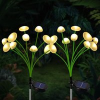 2er-Pack Solar-Gartenleuchten für draußen, 8 LED-Quallenlichter, Solar-Glühwürmchen für draußen, schwingende Solarleuchten für Garten im Freien, 2er-Pack Solar-Gartenleuchten für draußen, 8 LED-Quallenlichter, Solar-Glühwürmchen für draußen, schwingende Solarleuchten für Garten im Freien, von TONCHEAN