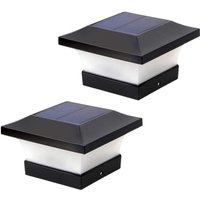 2er-Pack Solarleuchten für den Außenbereich zur Beleuchtung von Zäunen und Terrassen, hochhelle 6000 K weiße LED-Solarleuchten für 4x4, 5x5 oder 6x6 2er-Pack Solarleuchten für den Außenbereich zur Beleuchtung von Zäunen und Terrassen, hochhelle 6000 K weiße LED-Solarleuchten für 4x4, 5x5 oder 6x6 von TONCHEAN