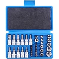 34-teiliges Torx-Bit-Set, Torx-Sternbit T10-T55, Torx-Sternbit, Torx-Bit-Set T10-T60, E-Bit-Set E4-E20, Torx Innen und Außen, Torx-Bit-Set 34-teiliges Torx-Bit-Set, Torx-Sternbit T10-T55, Torx-Sternbit, Torx-Bit-Set T10-T60, E-Bit-Set E4-E20, Torx Innen und Außen, Torx-Bit-Set von TONCHEAN