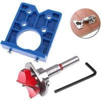 35 mm Forstner-Scharnierbohrersatz, Bohrer für versteckte Scharniere, Bohrerführung, Werkzeuge und Montageplatten für Möbelscharniere, Holzbearbeitung 35 mm Forstner-Scharnierbohrersatz, Bohrer für versteckte Scharniere, Bohrerführung, Werkzeuge und Montageplatten für Möbelscharniere, Holzbearbeitung von TONCHEAN
