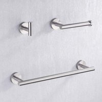 40 cm Handtuchstange, Toilettenpapierhalter, 3-teiliges Badezimmer-Hardware-Set, Wandmontage, SUS304 Edelstahl, rostfreies gebürstetes Finish, 40 cm Handtuchstange, Toilettenpapierhalter, 3-teiliges Badezimmer-Hardware-Set, Wandmontage, SUS304 Edelstahl, rostfreies gebürstetes Finish, von TONCHEAN
