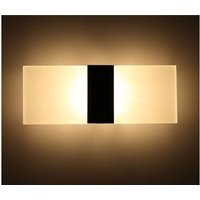 6 W schwarz-weiß gebürstete Wandleuchte für den Innenbereich, AC85-265 (V), moderne Flurbeleuchtung aus Acryl für Flur, Schlafzimmer, Treppe, von TONCHEAN