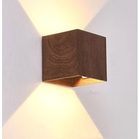 8W LED-Wandleuchte aus Holz, Innenbeleuchtung nach oben und unten, 3000K, modernes Nachtlicht für Wohnzimmer, Schlafzimmer, Flur, Balkon, Treppe, von TONCHEAN