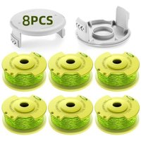 8er-Pack verbesserte Trimmerfadenspulen, passend für Ryobi One+ 18 v, 24 v, 40 v Trimmer, ø 2,0 mm und 3,4 m Länge, Ersatzteile für AC14RL3A Trimmer von TONCHEAN