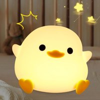 Tonchean - Enten-Nachtlicht, wiederaufladbare Nachttischlampe für Kinder, Silikon-Nachtlicht für Erwachsene und Kinderzimmerdekoration [Energieklasse von TONCHEAN
