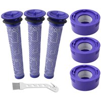 Filter für Dyson V8, 3 Vorfilter und 3 Nachfilter für Dyson V8 V7 Absolute Animal Motorhead Staubsauger, ersetzt Teilenummer 965661-01 und 967478-01 von TONCHEAN