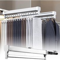 Garderobenstange und Halterungsset, ausziehbare Kleiderstange für Garderobe, weiß – 40 cm von TONCHEAN