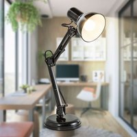 Led Schreibtischlampe, schwarze Tischlampe, Retro Design, Metall, verstellbar und schwenkbar von TONCHEAN