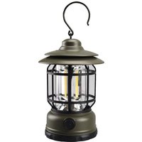 Tonchean - Outdoor Campinglampe, usb Wiederaufladbares Retro Dimmbares Notlicht für Camping Wandern Angeln Zelt Grün von TONCHEAN