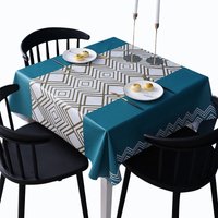 Tonchean - PVC-Tischdecke, Rechteckige Tischdecke, Schmutzabweisende Rechteckige Tischdecke, Wasserdicht Tischdecke, Schmutzabweisende Tischdecke Für von TONCHEAN
