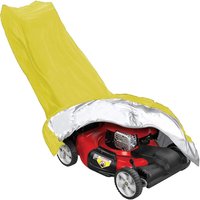 Rasenmäher-Abdeckung aus 210D-Polyester, wasser- und staubdicht, mit Kordelzug und Aufbewahrungstasche (317,8 x 193,2 x 111,8 cm), Gelb von TONCHEAN