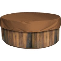 Runde Poolabdeckung, Solar-Poolabdeckung, wasserdichte Spa-Schutzabdeckung, 190T für Outdoor-Spa-Badewannen, Braun 215×70cm von TONCHEAN
