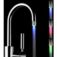 Tonchean - Sale – Waschtisch-Mischbatterie – 2er-Pack bunter LED-Wasserhahn mit 3-Farbwechsel-Temperaturregelungen, Wasserdurchflusshahn für Küche Tonchean - Sale – Waschtisch-Mischbatterie – 2er-Pack bunter LED-Wasserhahn mit 3-Farbwechsel-Temperaturregelungen, Wasserdurchflusshahn für Küche von TONCHEAN