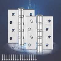 Scharniere 2er Set Edelstahl Türscharnier Klavierband Materialstärke 3mm + 16 Türschrauben für Massiv-Innentüren von TONCHEAN