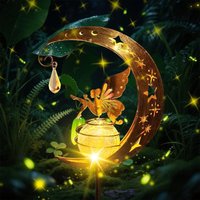 Solar-Gartenleuchten, wasserdichte Solar-Mondlampe mit rissiger Glaskugel, dekoratives Solarlicht für den Außenbereich für Gehwege, Terrassen, Solar-Gartenleuchten, wasserdichte Solar-Mondlampe mit rissiger Glaskugel, dekoratives Solarlicht für den Außenbereich für Gehwege, Terrassen, von TONCHEAN