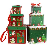 Tonchean - Sonstige Weihnachtsdeko, 6 Weihnachtsgeschenkboxen in verschiedenen Größen, faltbar und mit Schleife für Weihnachtsfeiern Tonchean - Sonstige Weihnachtsdeko, 6 Weihnachtsgeschenkboxen in verschiedenen Größen, faltbar und mit Schleife für Weihnachtsfeiern von TONCHEAN