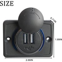 12V USB-Steckdose, 12V USB-Anschluss, 12V Dual-USB-Steckdose für Wohnmobil, 3,1A USB-Autoladegerät, USB-Ladegerät für Auto, Bus, Wohnmobil, Boot (1 von TONCHEAN