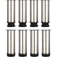 Tonchean - 8er Set Möbelbeine verstellbar Möbelbeine 15cm Metall Tischbeine Bettbeine verstellbar Tischbeine Sofabeine Gesamthöhe 150mm bis 165mm von TONCHEAN