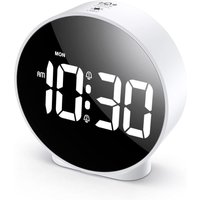 Digitaler Wecker, HD-LED-Display, digitaler Wecker, einfache Tischuhr, elektronische Schreibtischuhr, Doppelalarm, 12/24 Stunden, 4-stufig von TONCHEAN