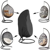 Tonchean - Gartenmöbel Abdeckung, Rattan Hängesessel Bezug Wasserdicht, Hängesessel Bezug Wasser- und Staubdicht 190x115cm Schwarz von TONCHEAN