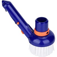 Tonchean - Gewichteter Pool-Staubsaugerkopf mit Nylon-Bodenbürsten für Schwimmbäder, blau-weiß gebogener Pool-Staubsaugerkopf, Poolbürste, von TONCHEAN