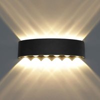 Moderne led Wand Lampe Wasserdicht Aluminium Indoor Outdoor Wand Licht für Bad Schlafzimmer Wohnzimmer Veranda Treppe 12W Warm Weiß von TONCHEAN